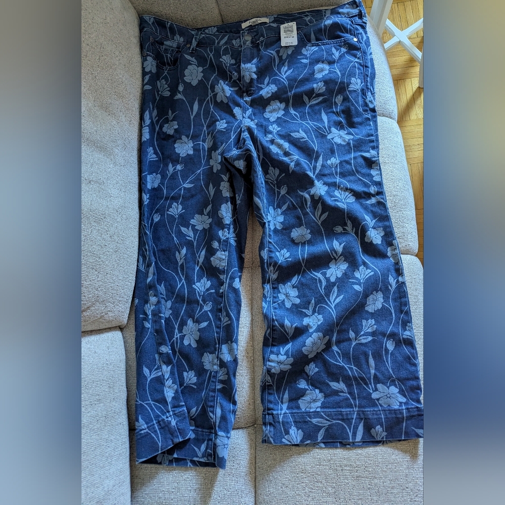 Floral jeans (plus sized)